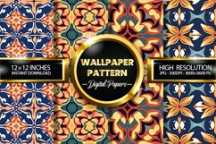 Wallpaper Pattern Digital Papers - 04 Variations Product Image 1