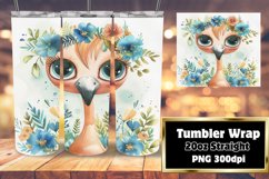 Floral Flamingo Tumbler Wrap for 20oz Tumblers Product Image 1