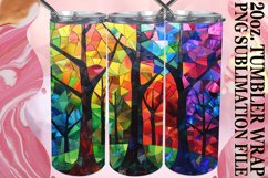 Sublimation 20oz Tumbler Wrap: Stained Glass Product Image 1
