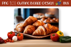 Croissants Cutting Board, Bakery Kitchen Cutting Board Product Image 1