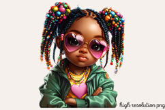 Black Girl Png Afro Kids Clipart PNG Product Image 1