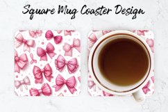 Bow Mug coaster | Coaster | Sublimation Design Product Image 1