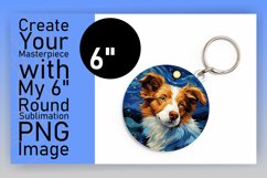 Abstract Dog Round Design PNG Sublimation Art Product Image 1