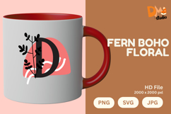 Fern Boho Floral Monogram Product Image 1