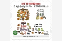 Love The Unloved Quotes Clipart Bundle | Unloved Animals PNG Product Image 8