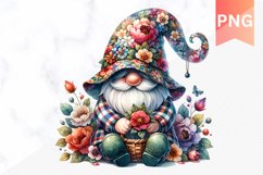 Floral Gnome Sublimation - Clipart PNG Bundle Product Image 9