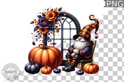 Halloween Gnome Sublimation - Halloween Clipart PNG Product Image 1
