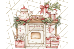 Christmas Cottagecore Kitchen Clipart PNG, Holiday Decor Product Image 5