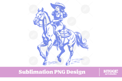 Funny Sarcastic Cowgirl American Women Girl Power PNG DTF Product Image 1