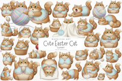 Easter Cat Clipart Product Image 1