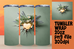 CUSTOMIZED 20oz Tumbler Wrap Design , 3D Heart Product Image 1