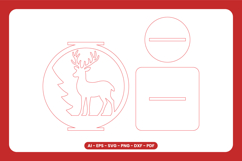 Christmas Candle Holder Laser Cut SVG Product Image 2