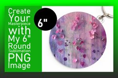 Blossom Burst Circles: Sublimation Car Coaster &amp; Keychain Product Image 1