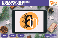 Hollow Bloom Boho Floral Monogram Product Image 1