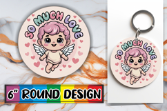 Blissful Round Coasters for Gifts, Cupid Product Image 1