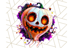 Bright Halloween Dinosaur PNG Clipart with Holiday Elements Product Image 5