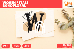 Woven Petals Boho Floral Monogram Product Image 1