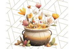 Cottagecore Halloween Clipart Cozy PNG, Autumn Fall Png Product Image 5