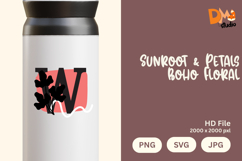 Sunroot &amp; Petals Boho Floral Monogram Product Image 1
