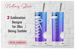 Monogram Sneaker patterns for 20oz SKINNY TUMBLER. Product Image 1