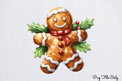 Christmas Gingerbread Clipart PNG Product Image 1