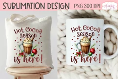Hot cocoa season sublimation PNG| Christmas cocoa PNG design Product Image 5