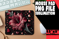 Enchanted Mouse Mat Sublimation, 3D Flower Product Image 1