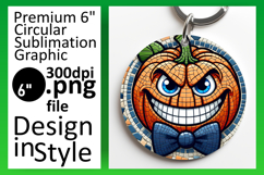 Chic Circle PNG Car Coaster Design , Cute Pumpkin Product Image 1