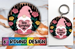 Joyful Circle Keychains Design, Valentines Product Image 1