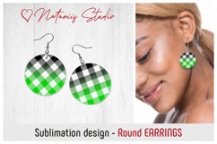 32 BUFFALO PLAID Round &amp; Teardrop EARRINGS Designs. Product Image 15