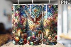 Watercolor Christmas Tumbler Wrap - High Quality 300 Dpi Product Image 1