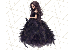 Dark Enchanted Princesses, Gothic Fairy Tale Clipart PNG Product Image 5