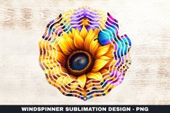 Sunflower Wind Spinner Sublimation Design Product Image 1