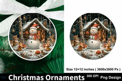Christmas Ornaments PNG Round Sign PNG, Christmas Round Sign Product Image 1