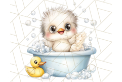 Safari Animal Babies in Bubble Baths, Cute Jungle Animal PNG Product Image 5