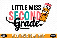 Little Miss Second Grade SVG | Quotes | SVG Cut files Product Image 1