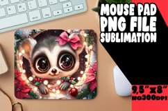 Cozy Mouse Mat Design Sublimation, Christmas Animals Product Image 1