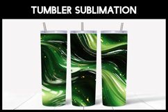 Green Abstract Glitter Tumbler Sublimation Seamless Tumbler Product Image 1