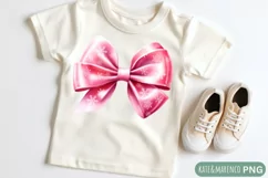 Christmas Hair Bow | Preppy Christmas | Coquette Bow PNG Product Image 2