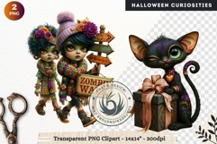 Surreal Halloween Character Cliparts Spooky Curiosities Product Image 1