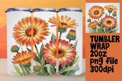 Amazing 20oz Tumbler Wrap Download , Flowers Product Image 1