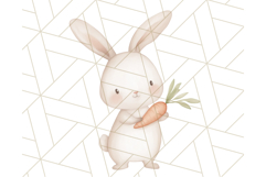 Spring Bunnies PNG Watercolor Bunny Clipart, Pastel Easter Product Image 5