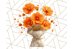 Fall Flower Bouquets Clipart PNG, Autumn Floral Clip Art Product Image 5