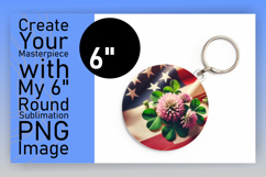 Elegant Circle Design Keychain Artwork , USA Flag Product Image 1