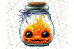 Halloween Monster Clipart PNG, Monsters in Jars, Spooky Png Product Image 5