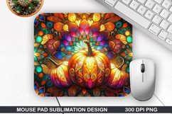 Pumpkin Mouse Pad Sublimation, Halloween Mouse Pad PNG Product Image 1