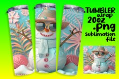 Festive Snowman Sublimation Tumbler Wrap 20oz Winter Joy Product Image 1