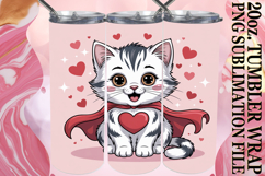 HAPPY ADVENTURES 20oz TUMBLER WRAP, Cat Valentin's Day Product Image 1