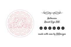 Halloween Round Sign Laser Cut SVG Product Image 2