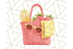 Strawberry Red Lemon Yellow Summer Clipart PNG, Summer Icons Product Image 5